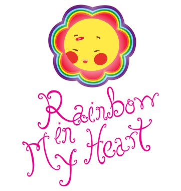 Ace Rainbow In My Heart clipart