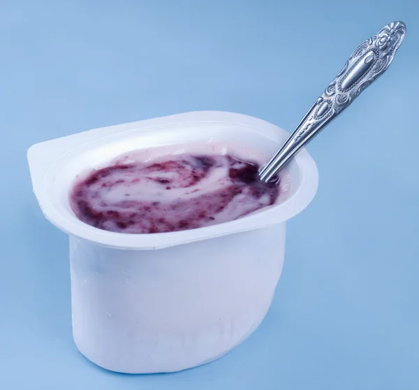 Borůvčí jogurt — Stock fotografie