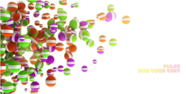 彩色的 3d 球形抽象 — 图库照片