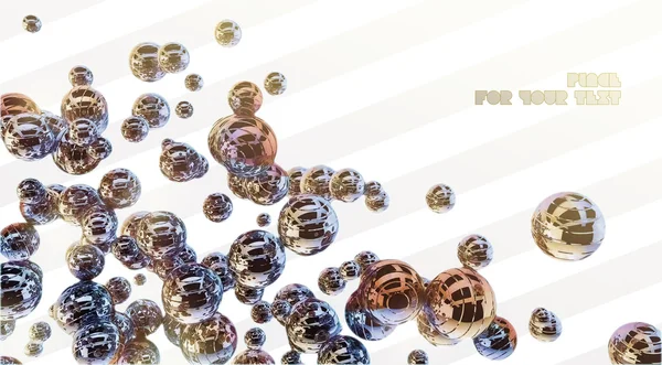 金属の 3 d 球の抽象化 — ストック写真