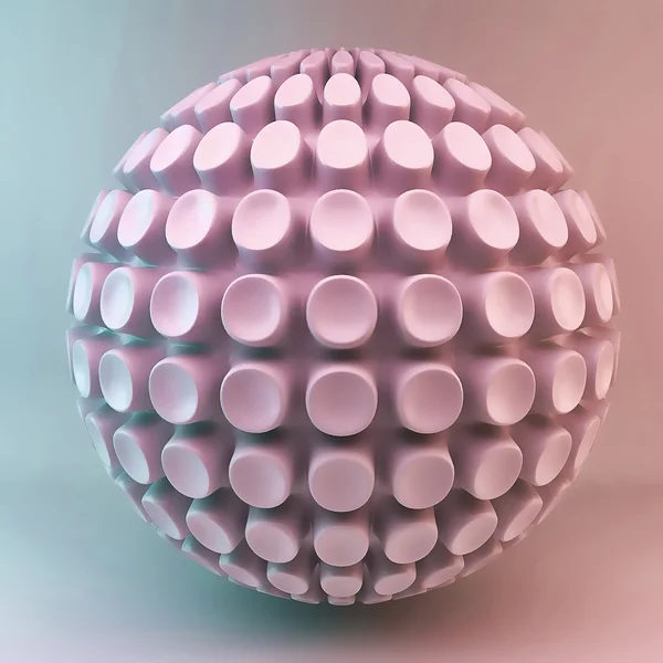 ピンク色 3 d 球体の抽象化 ストック写真