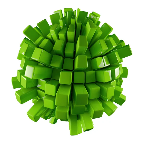 Зеленая трехмерная абстракция — стоковое фото