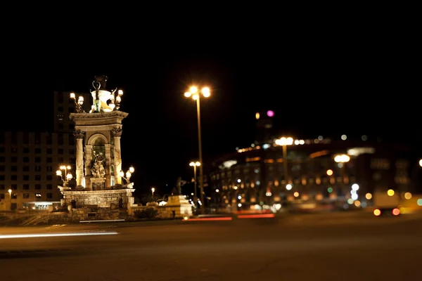 Fontanna na plaza España w Barcelonie — Zdjęcie stockowe