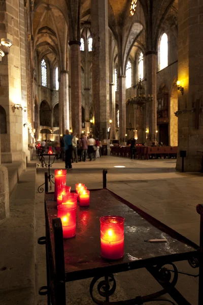 Interno cattedrale gotica — Foto Stock