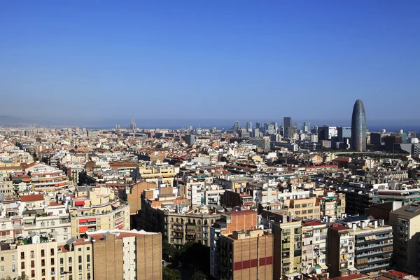 stock image Aerial view of Barcelona, Spain