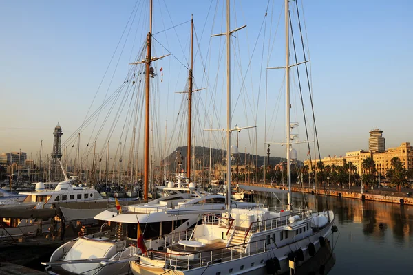 stock image Luxury yachts at sunset