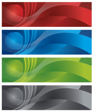 Globe and halftone digital banners clipart