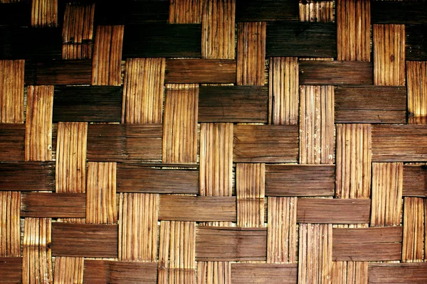 Handgjorda trä sammanflätats säten — Stockfoto