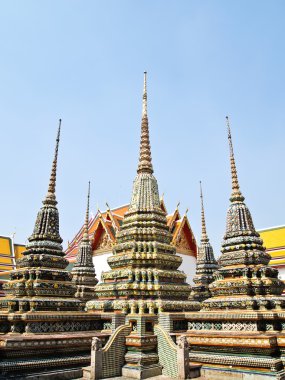 Pagoda at Wat Pho Temple , Bangkok Thialand clipart