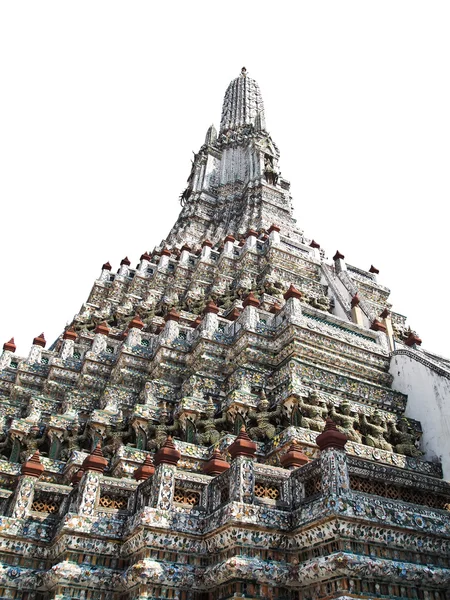 Blanco aislado de Pagoda, Wat Arun en Bangkok —  Fotos de Stock