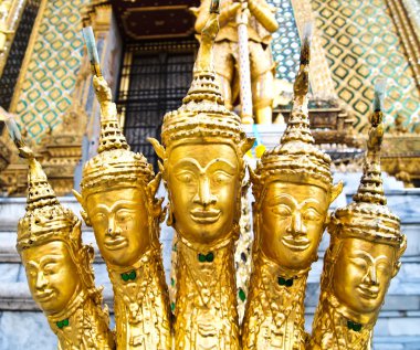 Statue at Wat Phra Kaew, Bangkok, Thailand clipart