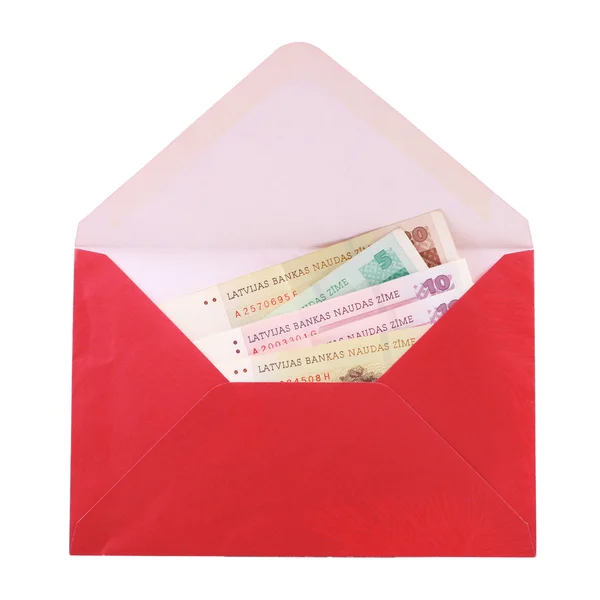 Envelope com dinheiro — Fotografia de Stock