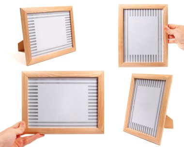 Wooden picture frames clipart