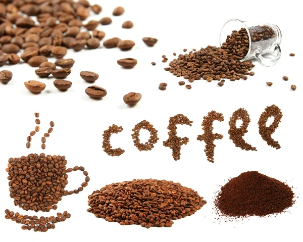 Különféle szemes kávé — Stock Fotó