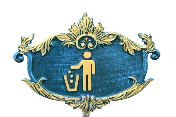 Trash icon plate — Stock Photo, Image