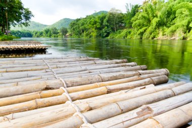Bamboo raft clipart