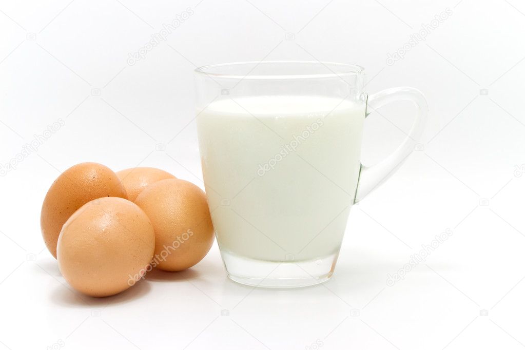 Fresh milk and eggs