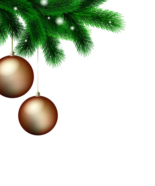 Ág karácsonyfa — Stock Vector