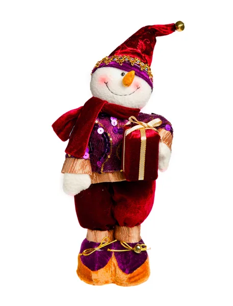 Christmas snowman speelgoed — Stockfoto