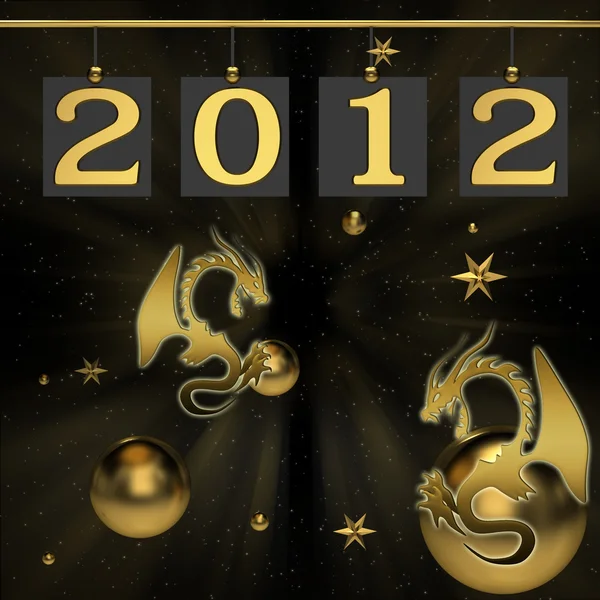 Hintergrund für neues Jahr 2012 — Stockfoto