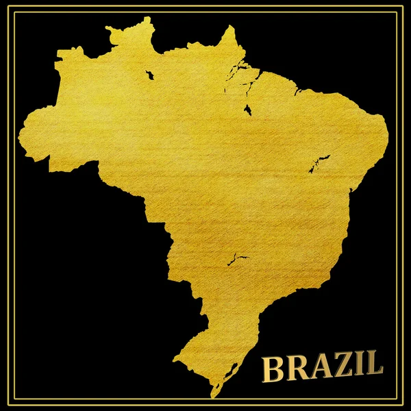 巴西的地图 — 图库照片