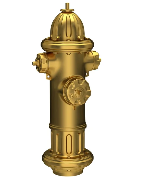 Gold fire hydrant — Stock Photo, Image