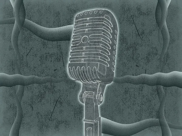 Абстрактный микрофон — стоковое фото