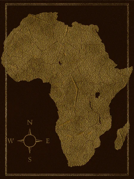 Afrika Térkép — Stock Fotó