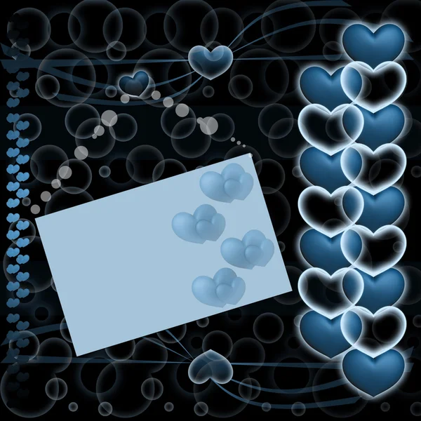 Hearts on abstract background — Zdjęcie stockowe