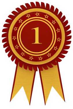 Ribbon awards for first place clipart