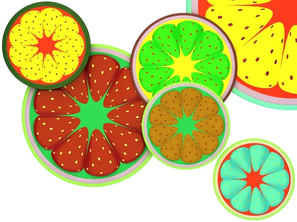Achtergrond van fruit lobben — Stockfoto