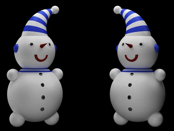 ชาวหิมะสองคน — ภาพถ่ายสต็อก