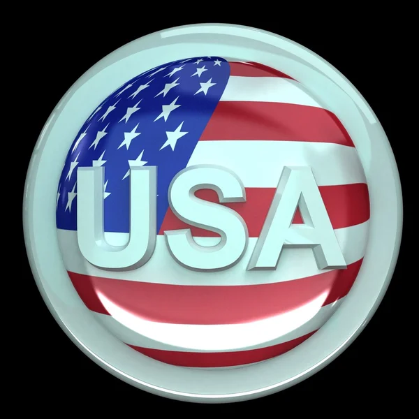 O botão EUA — Fotografia de Stock
