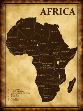 Map of Africa clipart