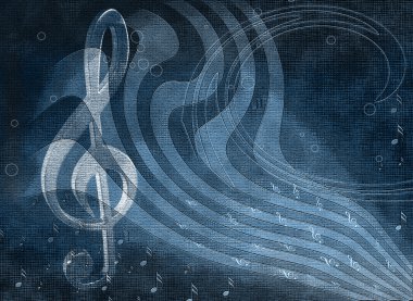 Background music with notes clipart