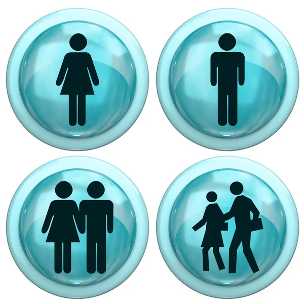 Blue Buttons — Stock Photo, Image