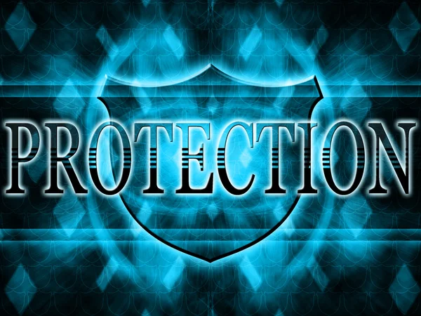 A proteção inscrição — Fotografia de Stock