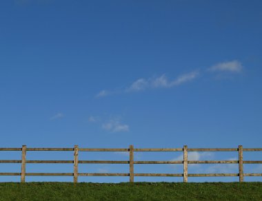 Grass Fence Sky Background clipart