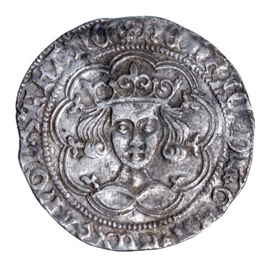 Hammered Silver Groat of Henry VI from 1430-1431, Obverse clipart