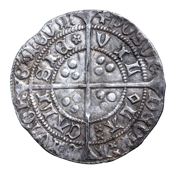 Hammered Silver Groat of Henry VI from 1430-1431, Reverse — Stock Photo, Image