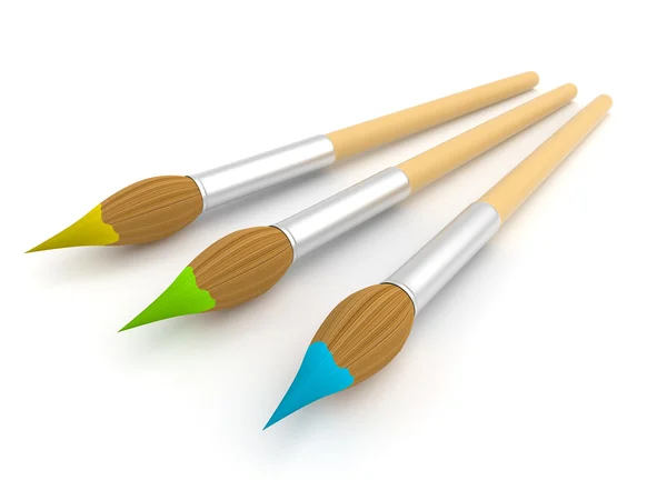 Paintbrush. isolated. 3D illustration. — Stock Photo, Image