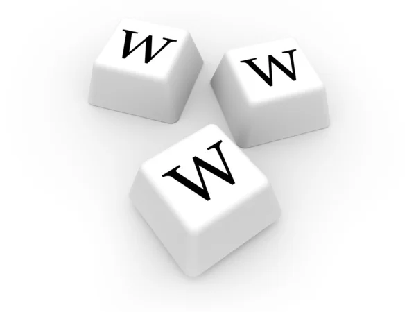 Trade mark of a world wide web 3D — Stock Photo, Image