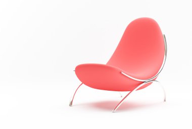 Armchair 3D on a white background clipart