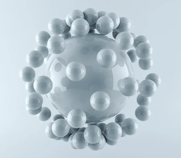 Spheres 3D. Symbolizes an attraction — Stock Photo, Image