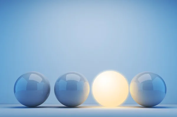 発光球。技術革新の概念。3 d イラスト — ストック写真