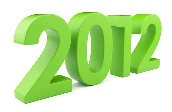 New year 2012. 3d text isolated on white background — Stock Photo, Image