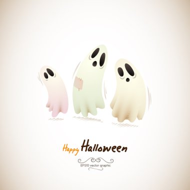 Happy Halloween Ghosts clipart