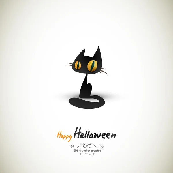 Couches séparées de chat d'Halloween nommées en conséquence — Image vectorielle