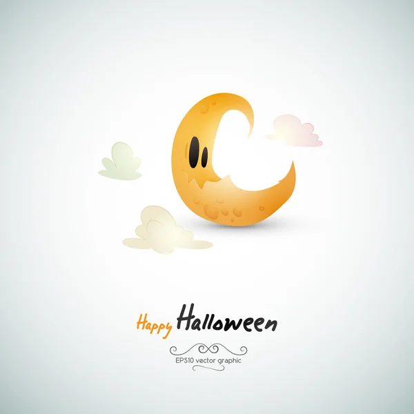 Spooky Halloween Moon — Stock vektor
