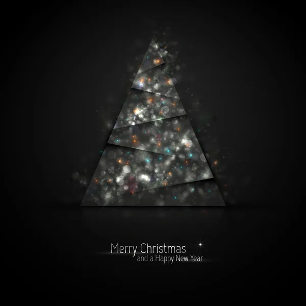 Salutation de Noël en argent foncé — Image vectorielle